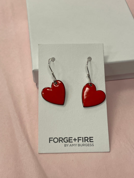 Forge + Fire HEARTS small enamel earrings