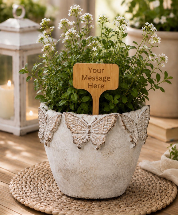 Funny and Sentimental Engraved Bamboo Plant Stakes – Gift for Plant Lovers