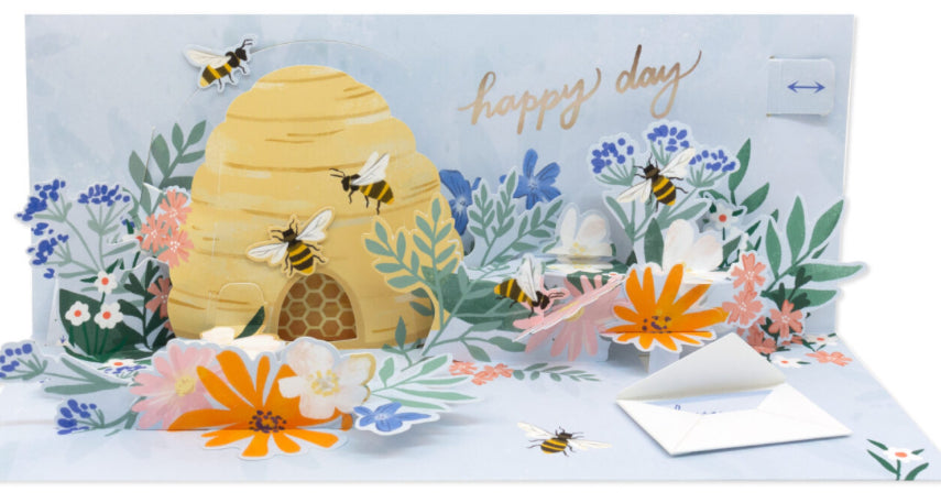 Up with Paper Pop-Up Card Honeybees