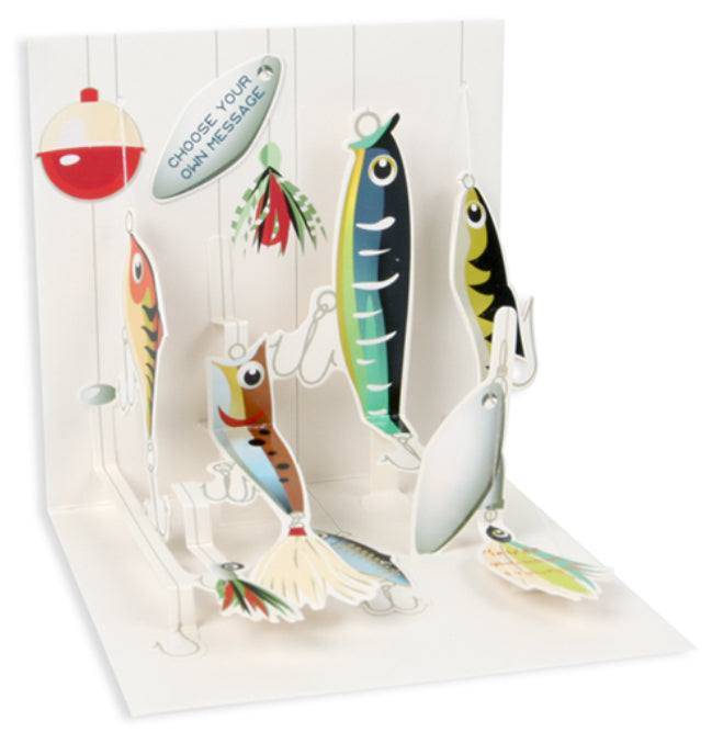 Up with Paper Pop-Up Card Fishing Lures