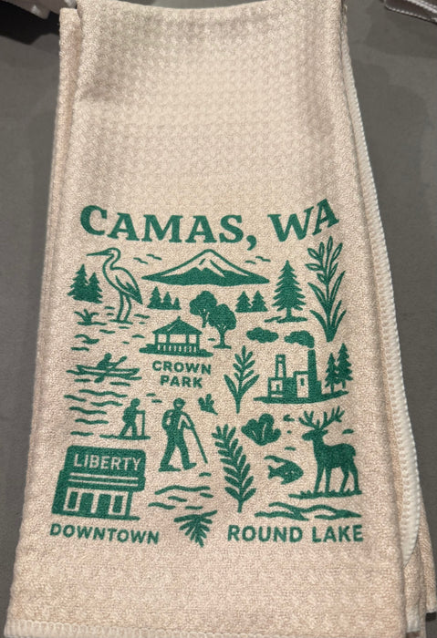 Camas Creations Kitchen Towel with a Variety of Entertaining Designs