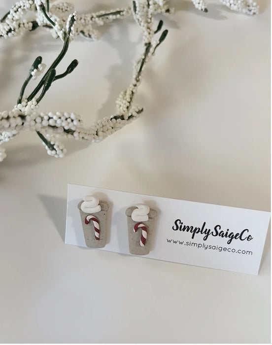 Simply Saige peppermint latte studs