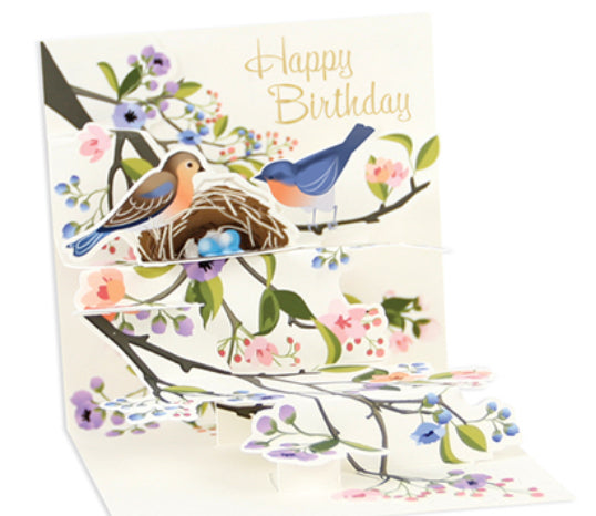 Up with Paper Pop-Up Cards Perched Birds (Trinkets)