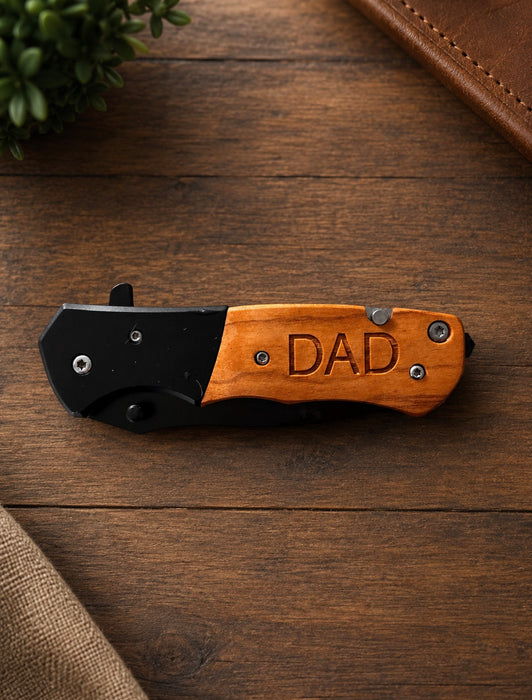 Personalized Engraved Folding Pocket Knife – Dad Gift