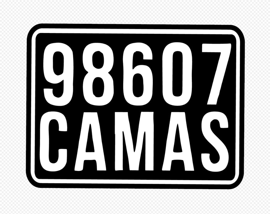 Camas Washington 98607 Zip Code Sticker