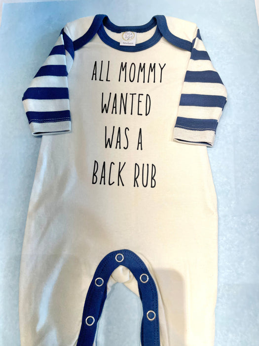 Camas Creations All Mommy Wanted Was a Backrub Romper