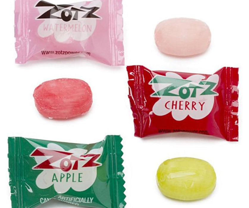 Grandpa Joe's Candy Shop Zotz Fizzing Candy Strings, Cherry/Apple/Watermelon