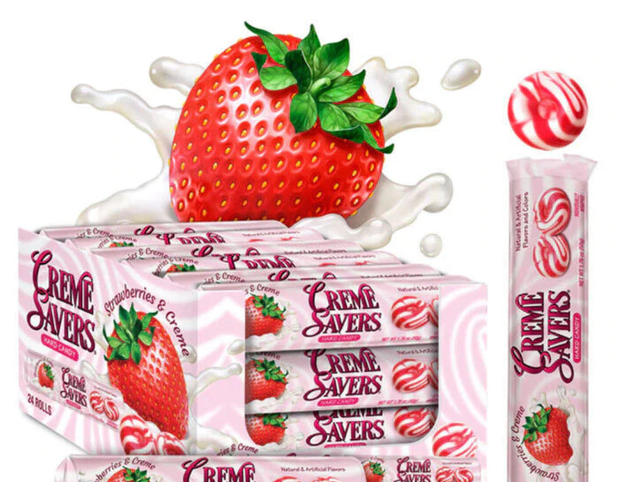 Grandpa Joe's Candy Shop Creme Saver Strawberries & Cream Candy