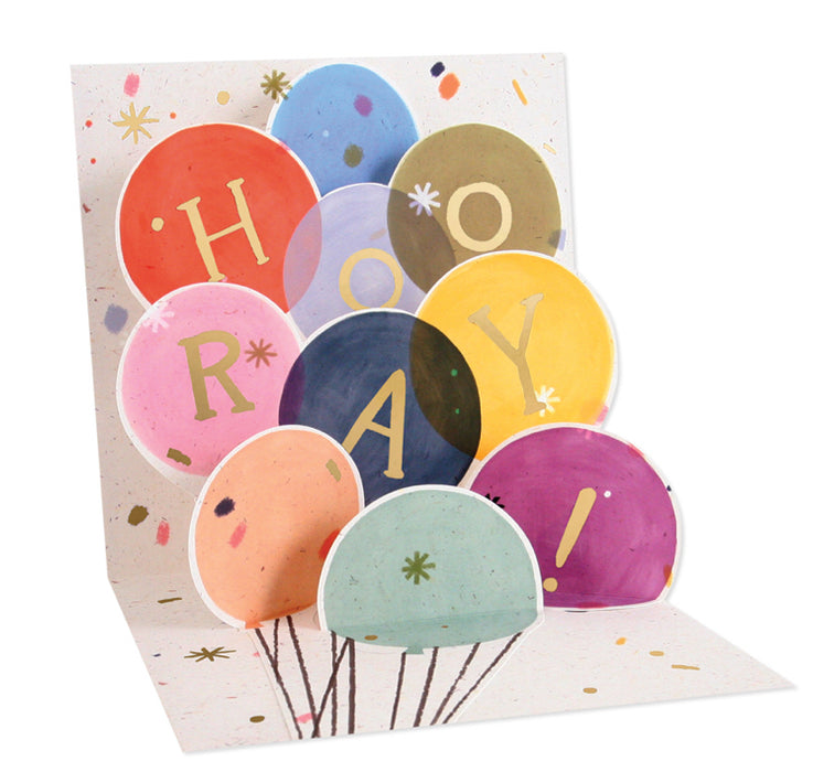 Up with Paper Pop-Up Card Balloons Hooray