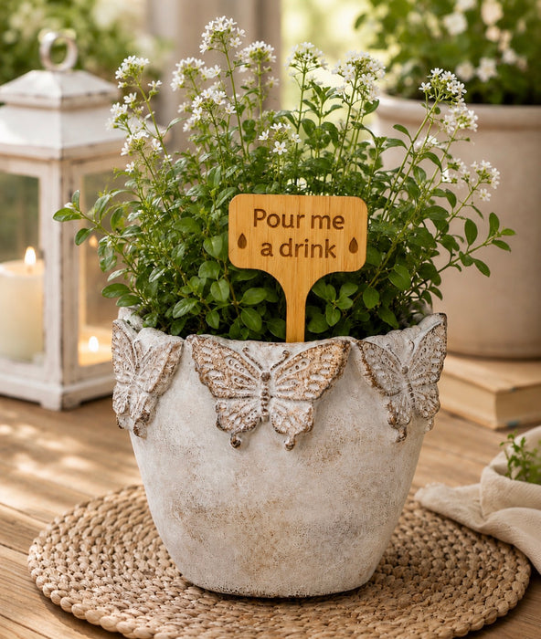 Funny and Sentimental Engraved Bamboo Plant Stakes – Gift for Plant Lovers