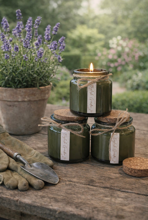 Camas Flames Jar Candle with Cork GREEN