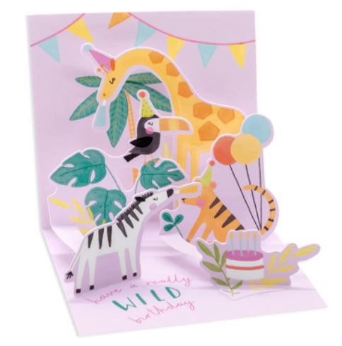 Up with Paper Pop-Up Cards Jungle Birthday (Trinkets)