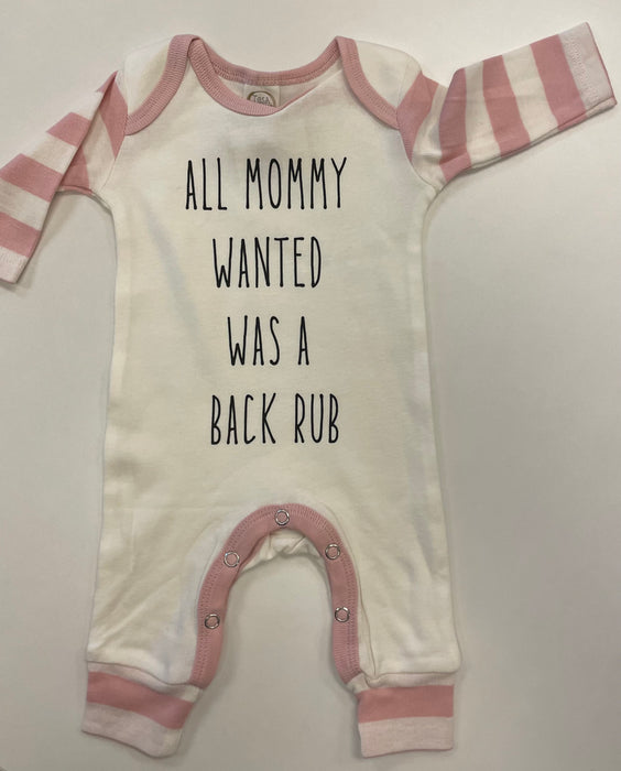 Camas Creations All Mommy Wanted Was a Backrub Romper