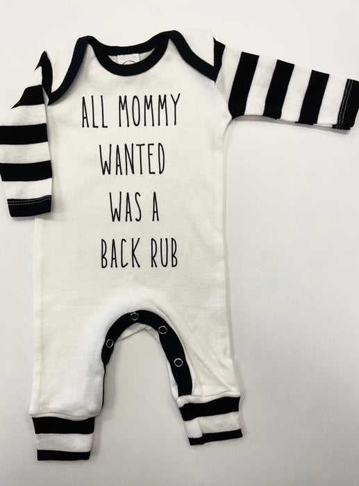 Camas Creations All Mommy Wanted Was a Backrub Romper