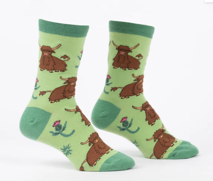 Sock it to me- HARDY HIGHLAND COWS women's socks