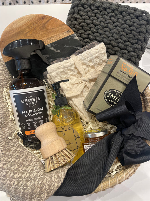 Neutral Home Goods Gift Basket