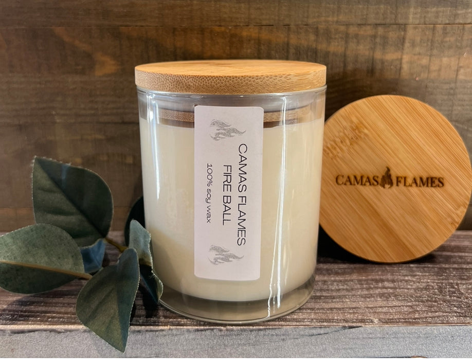 Camas Flames 10oz Clear Jar Varied Scents