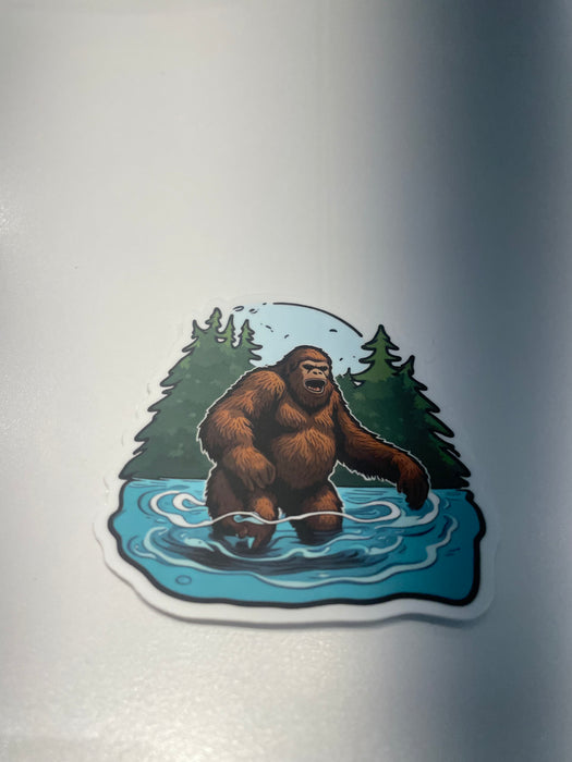 Sweet Intention Bigfoot Wading Sticker