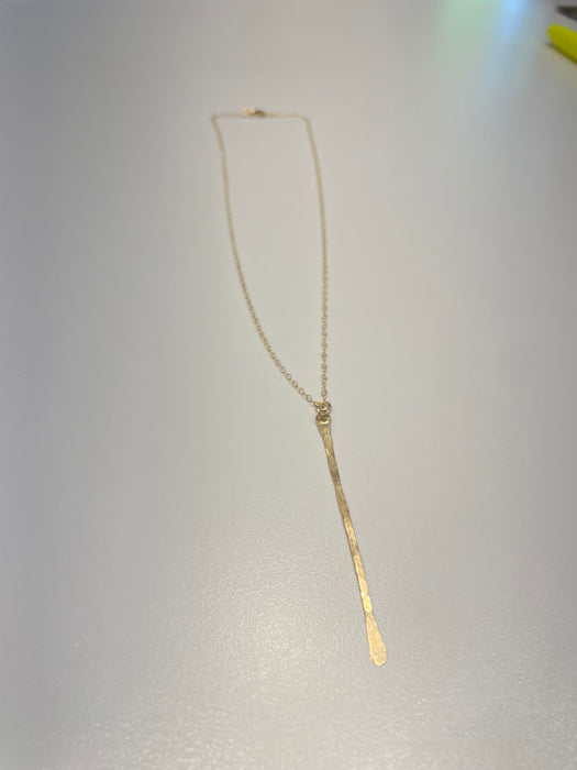 Forge + Fire Gold vertical line necklace