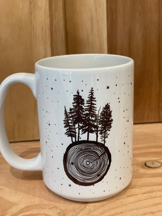 HandCrofted Tree Slice Ceramic Mug