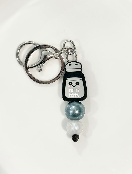 HandCrofted Petty Peppa Beaded Keychain