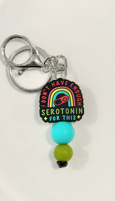 HandCrofted Not Enough Serotonin Beaded Keychain