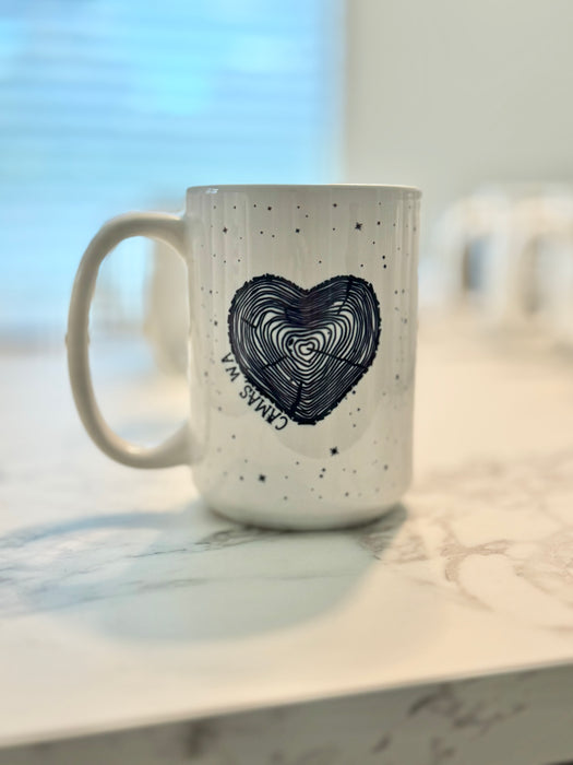 HandCrofted Camas Heart Ceramic Mug