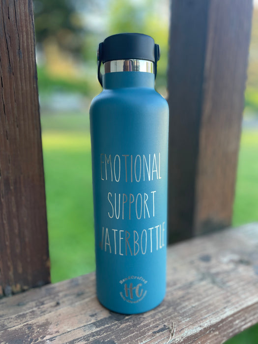 HandCrofted Emotional Support Engraved 25 oz Hydro Waterbottle