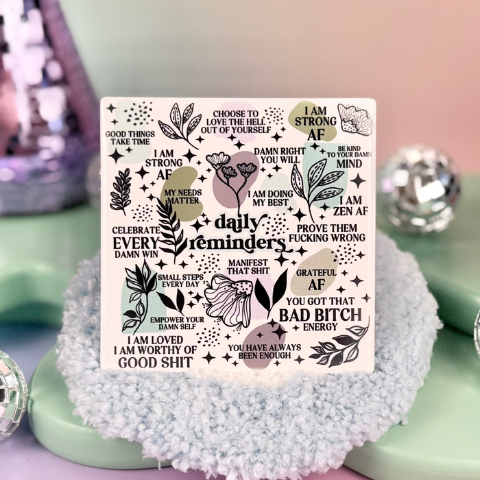 HandCrofted - NSFW Daily Reminders Ceramic Coaster