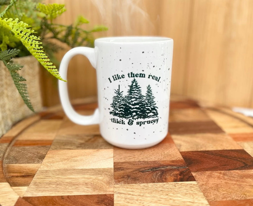 HandCrofted Thick and Sprucey Ceramic Mug