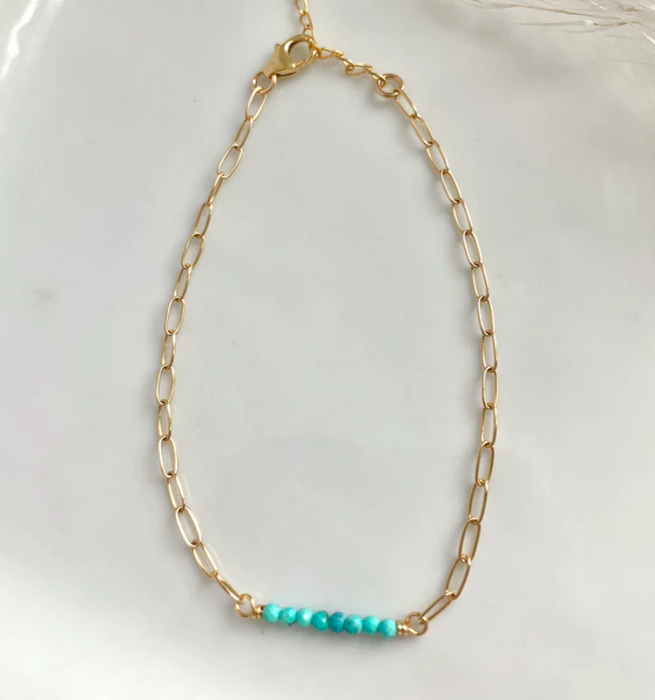 Viva Vibrations Gold-Filled Turquoise Bracelet