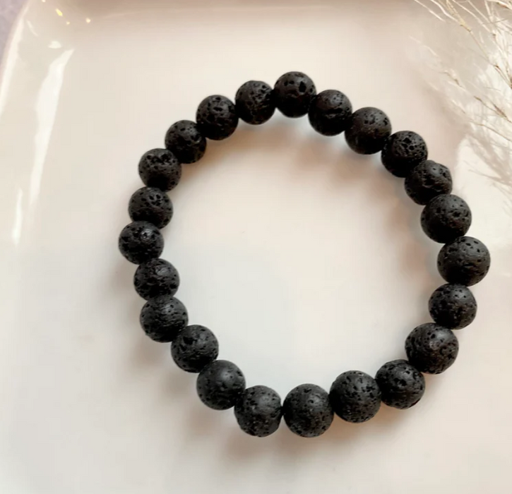 Viva Vibration Lava Stone Black Bracelet