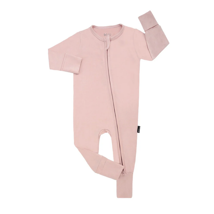 Belan. J ROSE QUARTZ Footless Sleeper with Fold-over Cuffs