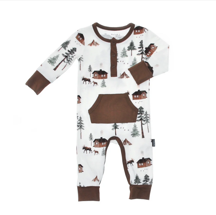 Belan. J MOOSE L/S Pocket Romper