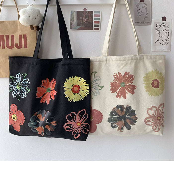 ACCITY - SPRING AND SUMMER CASUAL LITERARY CANVAS BAG_CWAB2143