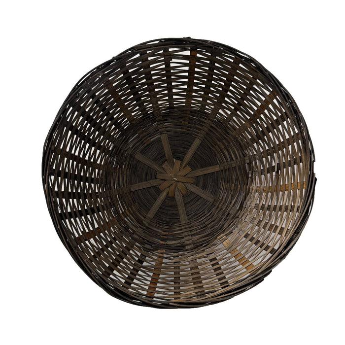 Bospak - 12“ handmade natural bamboo bowl with a dark finish