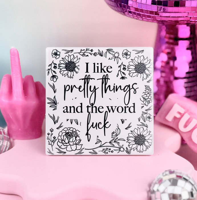 HandCrofted - Pretty Things Ceramic Coaster