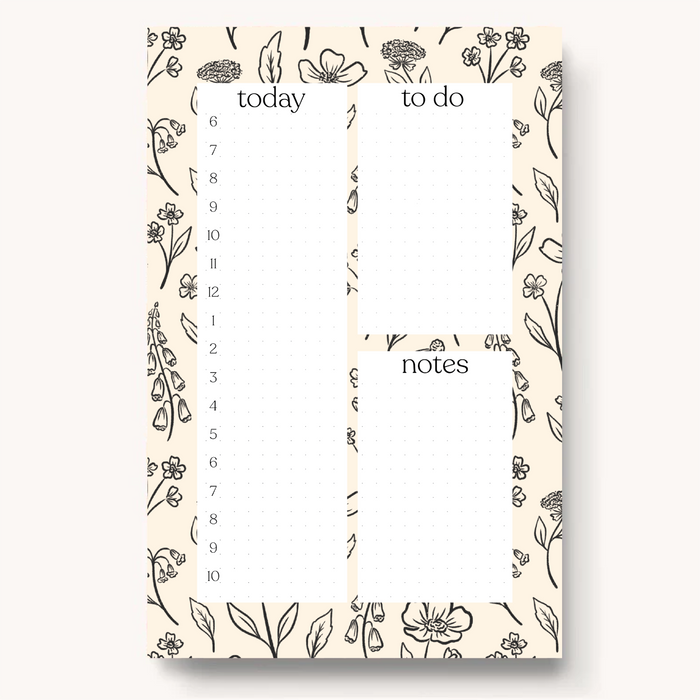 Elyse Breanne Design - Floral Daily Planner Notepad