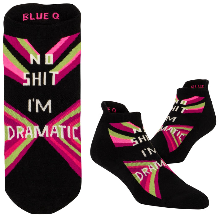 Blue Q - I'm Dramatic Sneaker Socks L/XL