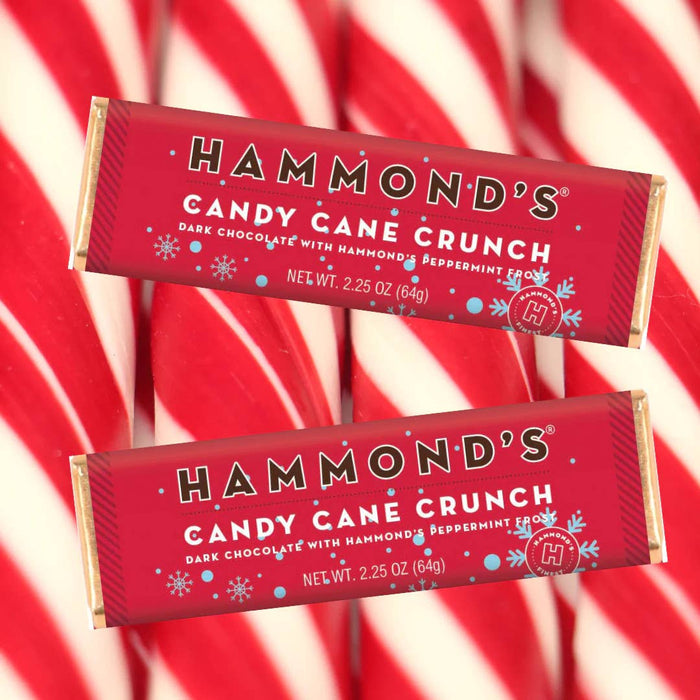 Hammond's Candies - Candy Bar - Dark Chocolate - Candy Cane Crunch - 2.25 oz