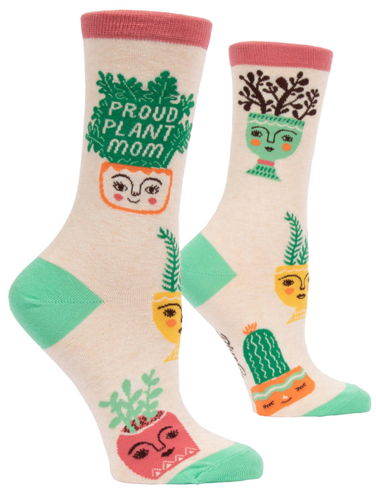 Blue Q - Proud Plant Mom Crew Socks