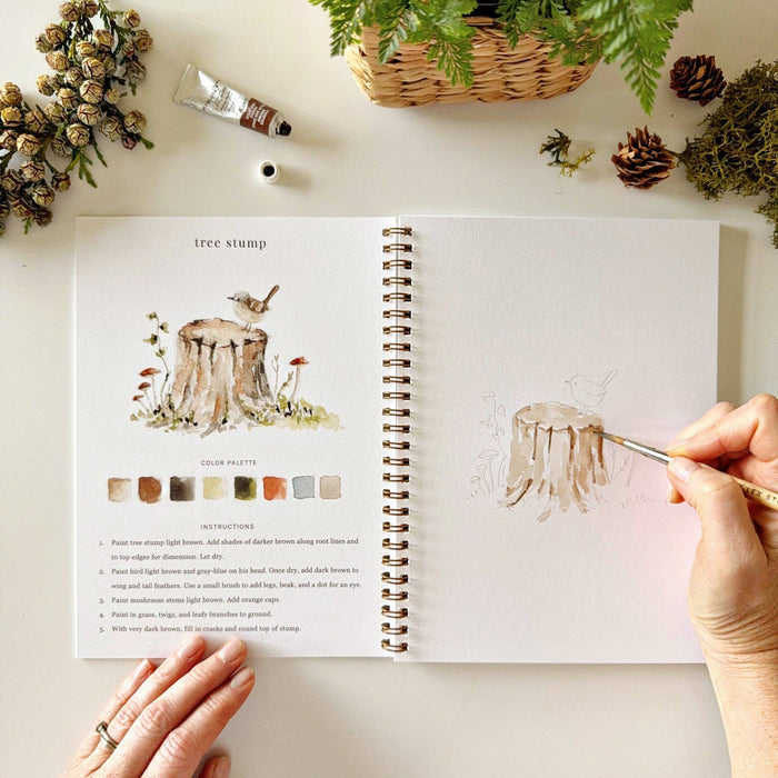 emily lex studio - Woodland watercolor workbook