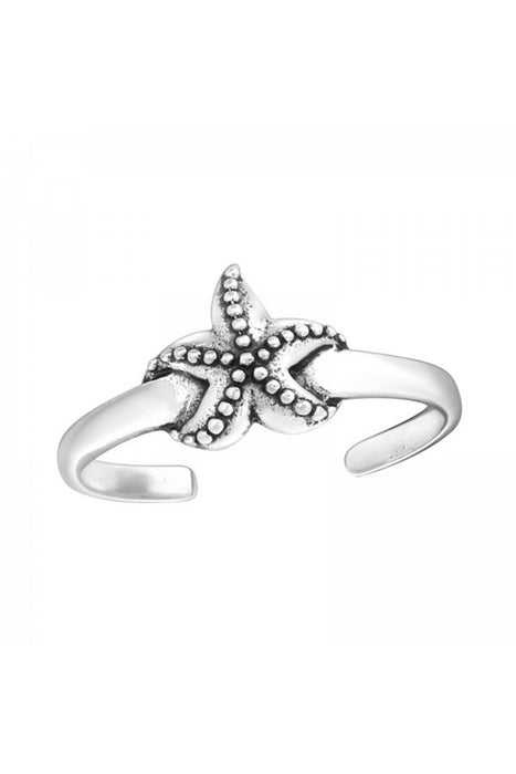 Zoey Simmons - Sterling Silver Starfish Adjustable Toe Ring