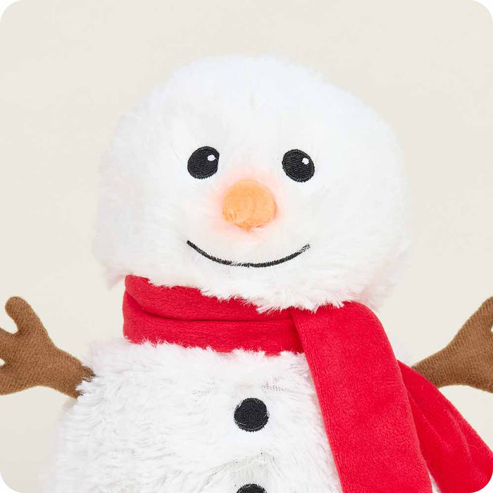 Warmies: America’s Favorite Microwave Plush Brand - Red Scarf Snowman Warmies