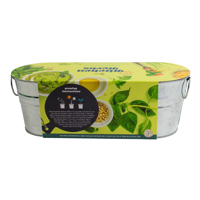 Buzzy, Inc. - Galvanized Windowsill - Kitchen Herb