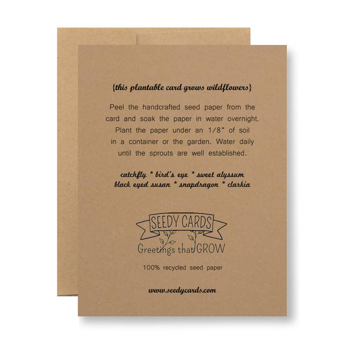 Seedy Cards - Plantable Seed Paper Greeting Card - {Wildflower bouquet}