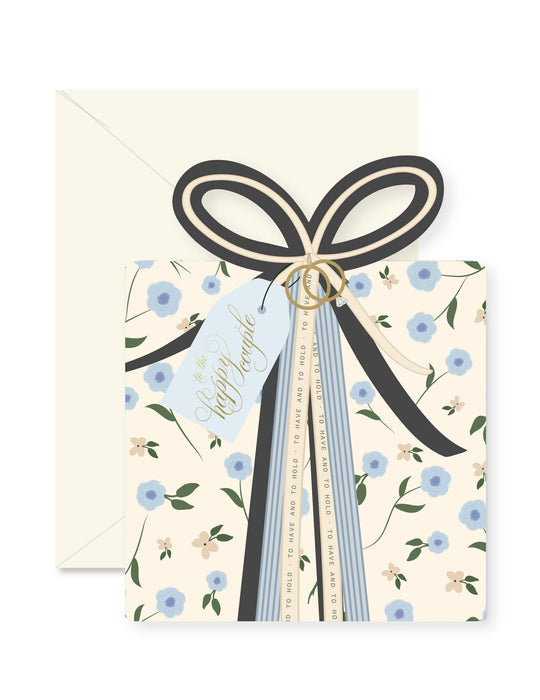 Ginger P. Designs - Wedding Gift Blue Die-Cut Greeting Card