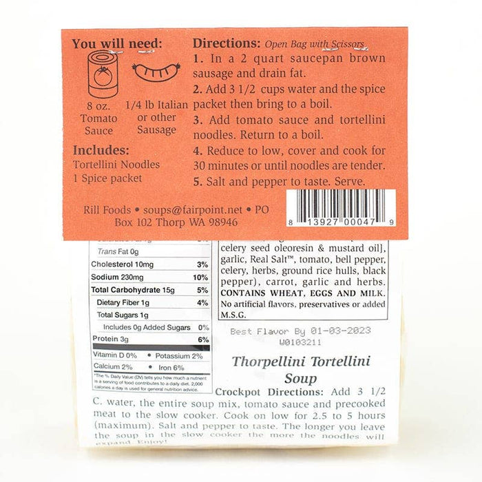 Rill Foods - Small Thorpellini Tortellini Soup Mix