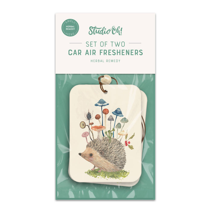 Studio Oh! - Hedgehog with Mushrooms Car Air Freshener