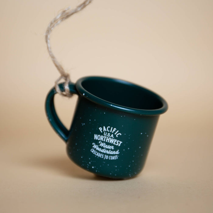 Tender Loving Empire - PNW Campfire Mug Ornament (Green)